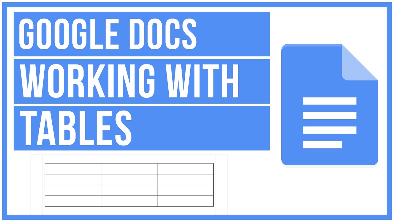 How To Add And Customize Tables In Google Docs Think Tutorial